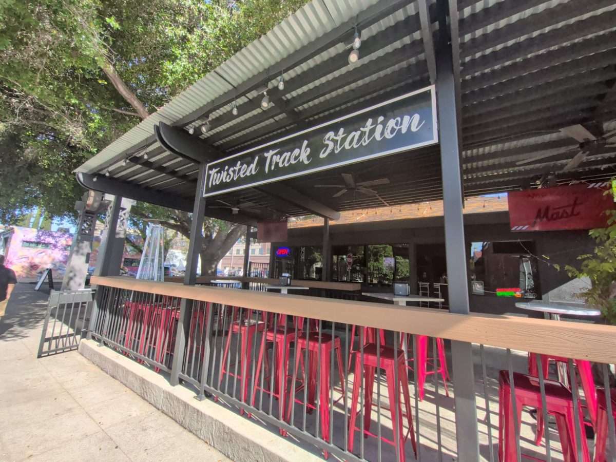 Front of Twisted Track Station
